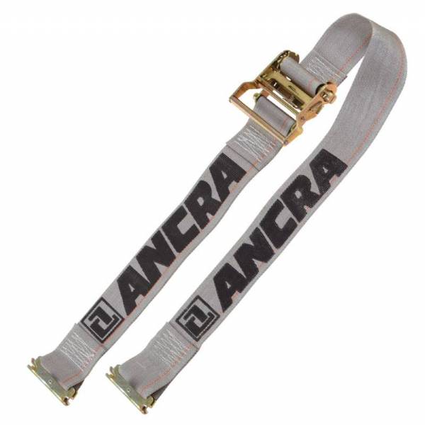 2" x 16' Gray Ratchet Strap with E-Track Fittings