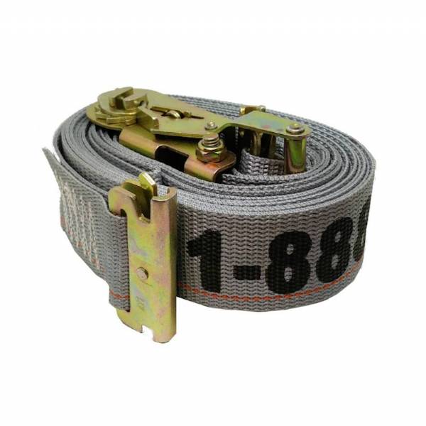 2" x 16' Gray Ratchet Strap with E-Track Fittings #2