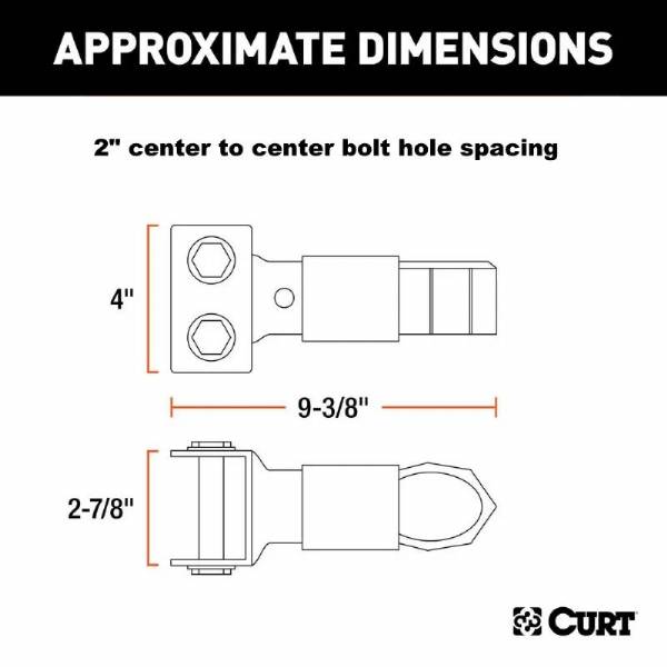7000 lbs. 2" Ball Channel Mount Adjustable Coupler #4