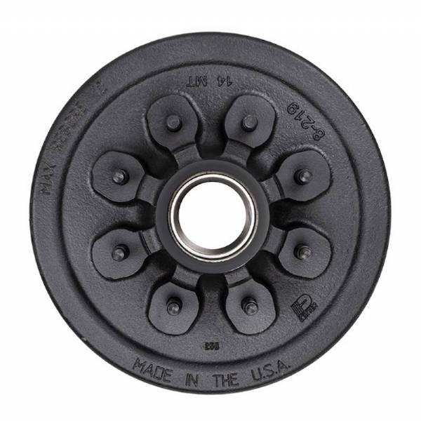 7000 lbs. 8 on 6-1/2" Bolt Pattern 12" Brake Drum with 1/2" Lug Studs