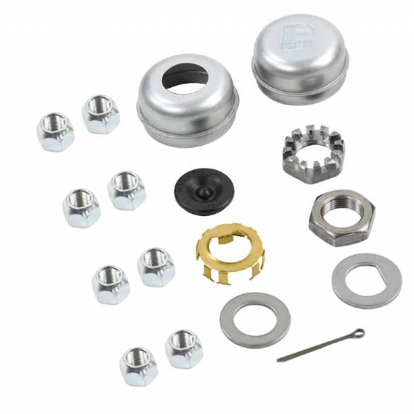 7000 lbs. 8 on 6-1/2" Bolt Pattern 12" Pre-Greased Brake Drum Kit with 1/2" Lug Studs #5