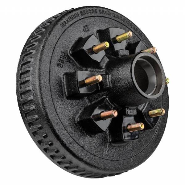 7000 lbs. 8 on 6-1/2" Bolt Pattern 12" Brake Drum with 1/2" Lug Studs #3