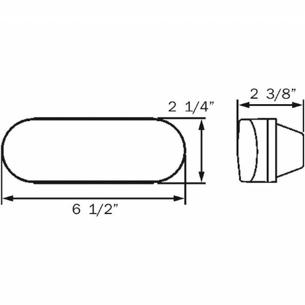 Oval Sealed Beam Clear Back-up Light #5