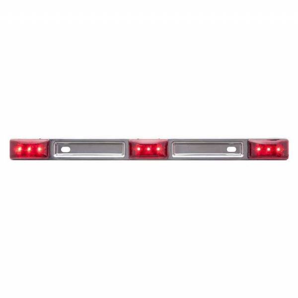 Red LED Identification Light Bar with Stainless Steel Base #2