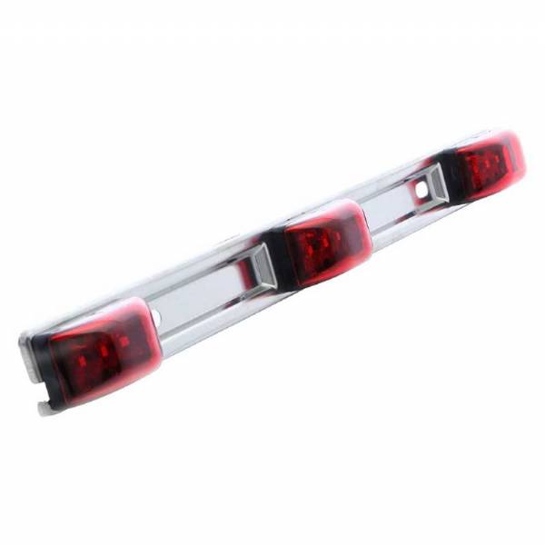 Red LED Identification Light Bar with Stainless Steel Base #4
