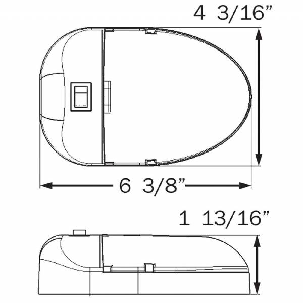 9 LED Single Dome Interior Light with Switch #4