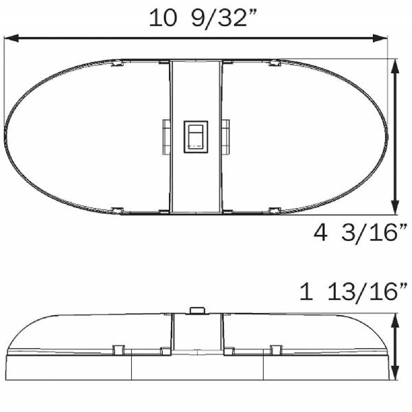 18 LED Double Dome Interior Light with Switch #4