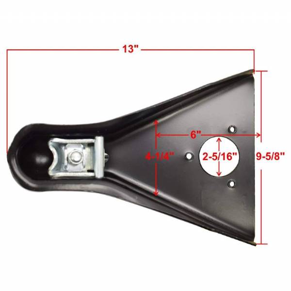 5000 lbs. 2" Ball Weld-on Stamped A-Frame Coupler #2