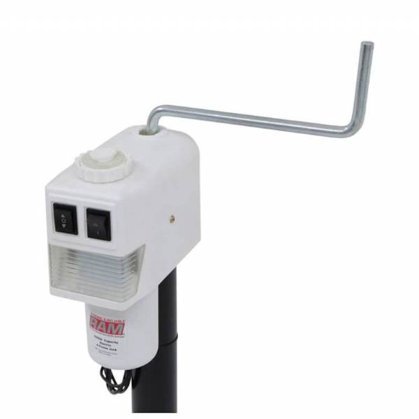 3500 lbs. White A-frame Electric Tongue Jack #3