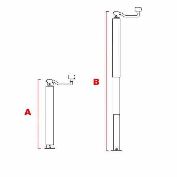 8000 lbs. Top-wind Drop Leg Trailer Jack #6