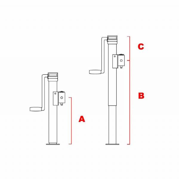 5000 lbs. Weld-on Sidewind Pipe Mount Swivel Jack #8