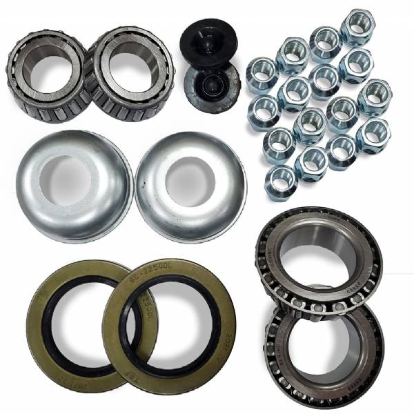 7000 lbs. 8 Lug Axle Bearing Kit with 9/16" Lug Nuts