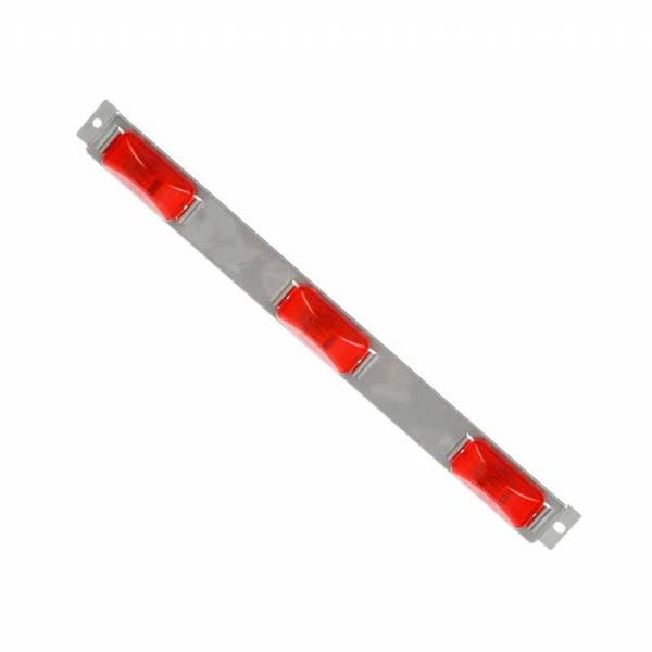 Red Identification Light Bar with Stainless Steel Base