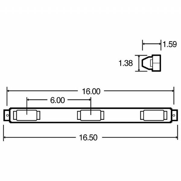 Red Identification Light Bar with Stainless Steel Base #4