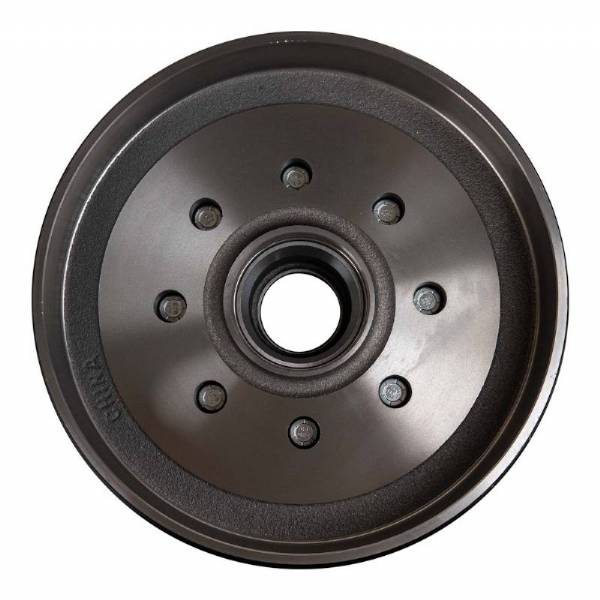 7000 lbs. 8 on 6-1/2" Bolt Pattern 12" Pre-Greased Brake Drum Kit with 1/2" Lug Studs #4