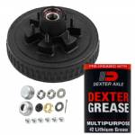 6000 lbs. 6 on 5-1/2" Bolt Pattern 12" Pre-Greased Brake Drum Kit 2.125 Seal