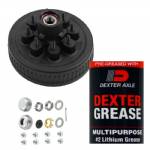 7000 lbs. 8 on 6-1/2" Bolt Pattern 12" Pre-Greased Brake Drum Kit with 9/16" Lug Studs