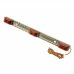 Red Identification Light Bar with Stainless Steel Base